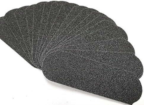 80 GRIT STAINLESS STEEL PEDICURE FILE REFILL PADS, 60 COUNT (80 GRIT BLACK) by LEDMask