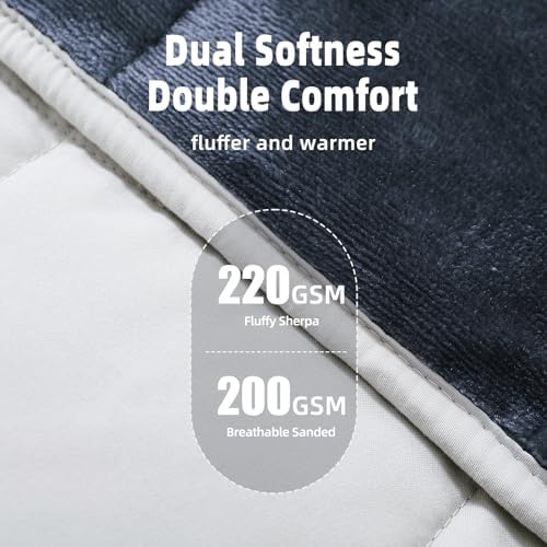 MOTRIP Soft Weighted Blanket, Light Grey, 60 * 80 20LBS - Image 2