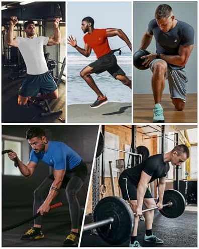 Roadbox Compression Shirt Men Short Sleeve, Cool Dry Base Layer Athletic Undershirts, Workout T-Shirt for Sports Gym Running - Image 6