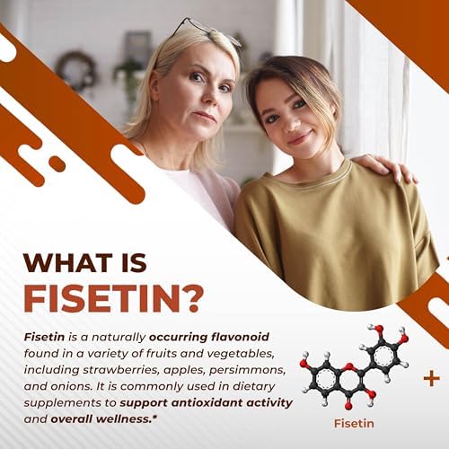 Fisetin Supplement, 9 Botanical Ingredients with Spermidine, Quercetin, Antioxidant, Cognitive Function & Healthy Aging Support*, 150 Capsules, Non-GMO, Gluten Free - Image 2