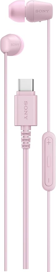 Sony IER-EX15C USB-C Plug, Wired in-Ear Headphones with Mic, Pink | For iPhone and Android Phones, Built-in Multi-Function Button, Volume and Mic Control, Supports USB Audio Class 1.0 Devices by Unknown