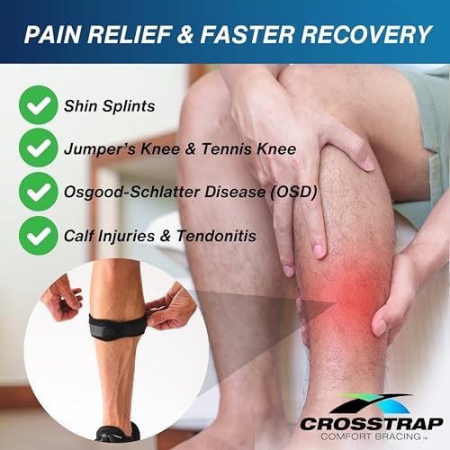 Calf & Shin Supports, Shin Splint Brace | Adjustable Neoprene Shin Splint & Leg Compression Support Strap | for Strains, Injuries, Pain - Image 3