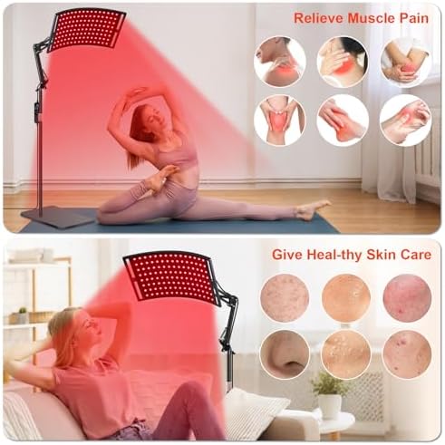 Red Light Therapy for Face and Body, 120Pcs Infrared Red Light Therapy Lamp with Stand, 3-in-1 LED 660nm & 850nm Infrared Light Panel Device for Home Ideal Gift - Image 4