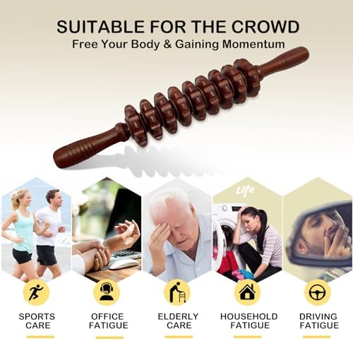 Wood Therapy Massage Roller Stick for Muscle Relief & Cellulite Reduction - Image 7