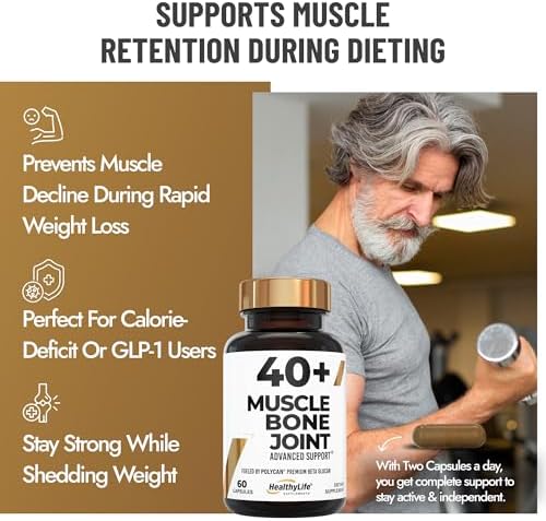 40+ Muscle Bone Joint Support | Clinically Studied Polycan® Postbiotic | Supports Gut Health, Muscle Preservation, Strength & Joint Mobility After 40 | 60 Capsules - Image 5