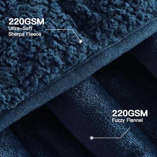 Lofus 15 lbs Weighted Blanket for Adults Queen Size 60" x 80", Navy Blue - Image 2