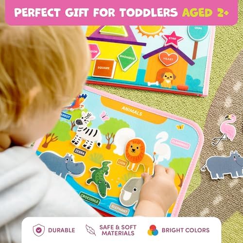 Clever Fox Play Busy Book, Toy for Toddlers, Babies & 3+ Year Olds, Pink - Image 5