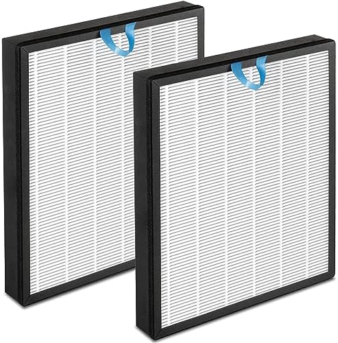Vital 100S Replacement Filter Compatible for Levoit Vital 100S&Vital 100S-P, Particle Filter&Smoke Odor Activated Carbon Filter for Home Living Room Bedroom, Vital 100S-RF(LRF-V102-WUS), White, 2Pack by NXBHG