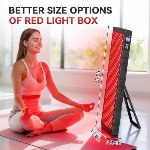Red Light Therapy Box, 5in1 LED with 630-660-810-830-850, Metal Case, 3 Modes Red Light Panel with Soft Belt, 6 Timing Set - 9 Pulse Modes - 4-Level - Red Light Therapy Panel for Body - Image 4