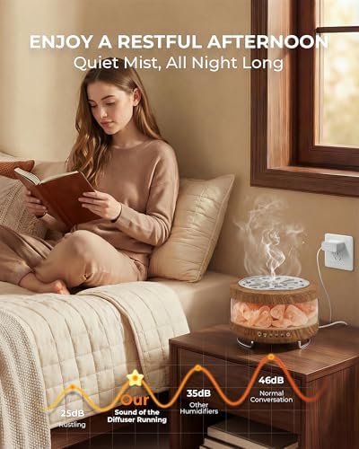 Essential Oil Diffuser with Himalayan Salt Lamp, Scent Diffusers for Home - Image 4