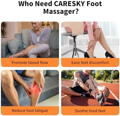 CARESKY Shiatsu Foot Massager with Heat, Deep Kneading Foot Massager for Plantar Fasciitis, Neuropathy, Circulation and Pain Relief, Foot and Calf Massage at Home/Office - Image 7