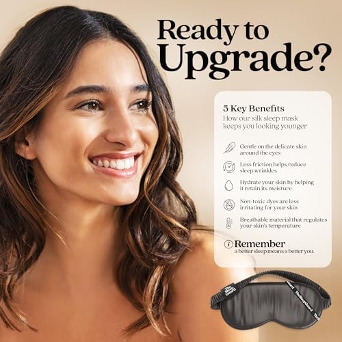 TheSleepGuard Pure Silk Sleep Mask [100% 6A Mulberry Silk, 22 Momme] Light Blocking Travel Essentials. Eye Masks for Sleeping. Black Oeko-Tex Blindfold. Eye Covers for Men & Women - Image 4