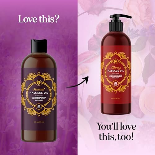 Aromatherapy Sensual Massage Oil for Couples - Relaxing Lavender Massaging Oil for Massage Therapy with Vitamin E Jojoba & Sweet Almond - Naturally Scented Vegan Non GMO & Gluten Free (16 Fl Oz) - Image 5