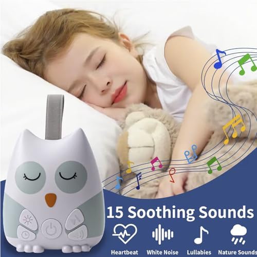 PandaEar Portable White Noise Machine for Baby, 15 Soothing Sound, Night Light, Sleep Sound Timer and Powered by USB for Baby Kids (Owl) - Image 5