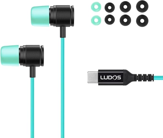 LUDOS Ultra USB C Headphones for iPhone 17 16 15 Pro Max Plus Air iPad Pro, 5 Years Warranty, Magnetic USB-C Earbuds for Samsung Galaxy S24 S23 Ultra S22 S21 FE S20 A55 A54 A53, USB Type C Earphones - Image 6