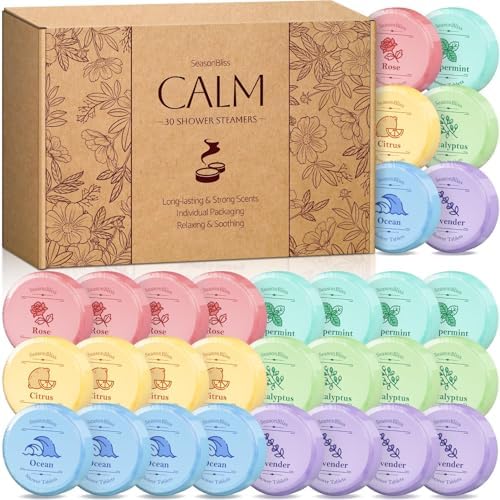 SeasonBliss Shower Steamers 30 PCS with 6 Scents, Shower Bombs for Women by Unknown
