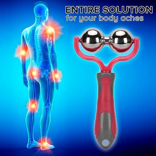 Nobility Massage Ball Roller– Ice Cold and Hot for Deep Tissue and Sore Muscle Relief of Stiffness and Stress, Body, Neck, Back, Foot, Plantar Double Pink - Image 6