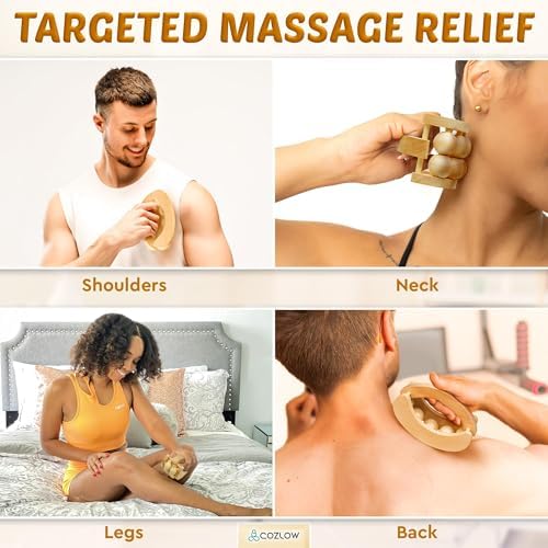 Wooden Massage Ball Roller - Supports Lymphatic Drainage and Pain Relief - Image 3
