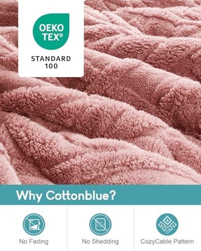 Cottonblue Jacquard Weighted Blanket for Adults Queen Size 20 lbs 60x80 in - Image 3