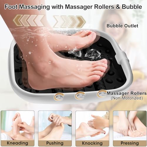Collapsible Foot Spa Bath with Heat and Massage Roller, Bubble, Temperature Control, Remote Control, Foot Pedicure Kit, Pedicure Foot Spa - Image 4
