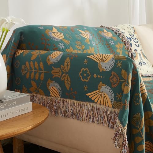 Boho Throw Blanket for Bed 60”x80”, 100% Cotton Blanket for Couch Sofa - Image 5