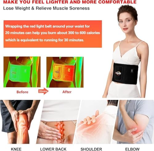 USUIE Red Light Therapy Belt, Infrared Light Therapy Wrap Red Light Therapy Device for Body with Timer for Women Men Gift - Image 2