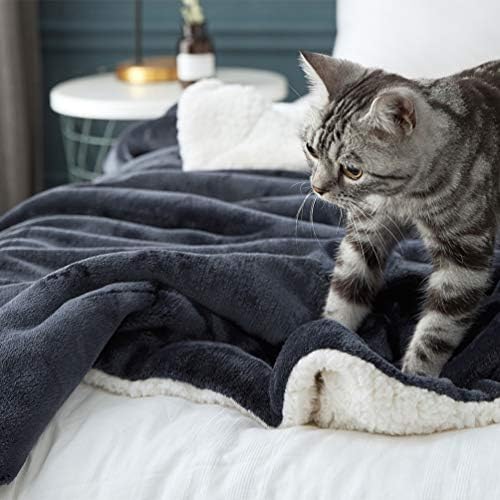 LBRO2M Sherpa Fleece Bed Blanket Super Soft Plush Warm Throw Twin 65"X90" - Image 5