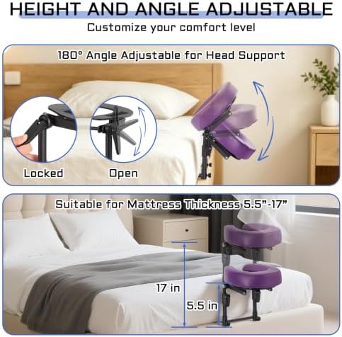 Massage Headrest for Bed with Storage Bag - Image 3