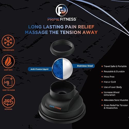 PRIME Fitness wall Mounted Massage Ball | Cold Therapy | wall Mounted Back Massager | cryo Stick | Relieve Muscle Pain (360 Wall Massager) - Image 6