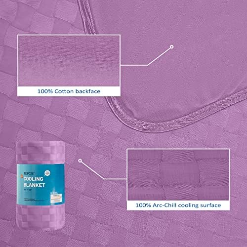 Topcee Cooling Blanket, Summer Cooling Blankets for Hot Sleepers, Arc-Chill Q-Max>0.5 Cool Fiber, Oeko-TEX 100% Certified, Soft, Breathable, Double-Side Bed Throw,Keep Cool for Adults Kids 90"x90" - Image 5