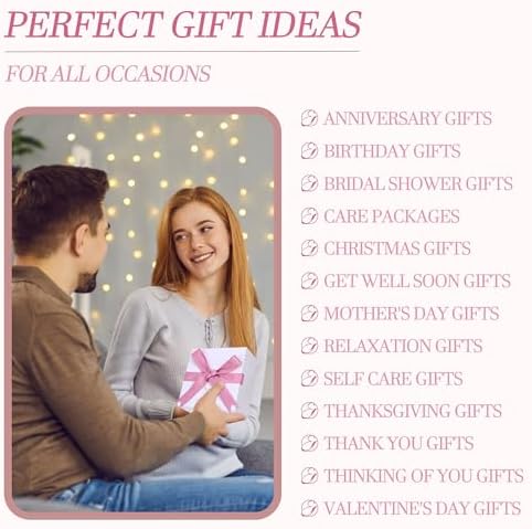 Spa Gifts for Women, Rose Home Spa Kit Bath Set Happy Birthday Gift Baskets - Image 5
