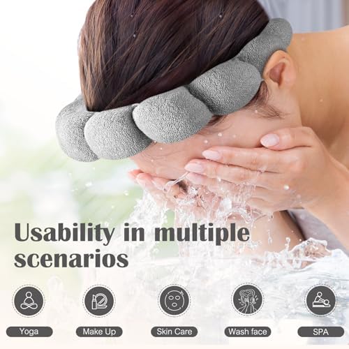 Ztomine Spa Headbands for Washing Face or Facial, Set of 2 Skincare Headbands, Terry Cloth Headband Wash Combo Pack - Puffy Makeup Washing, Mask, Skin Treatment - Image 2