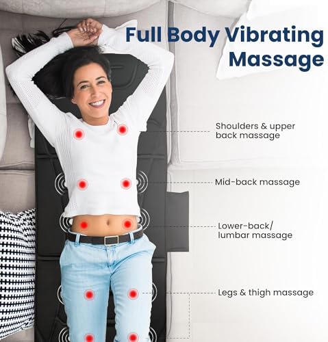 COMFIER Full Body Massage Mat with Heat, 10-Motor Vibration Back Massager - Image 4