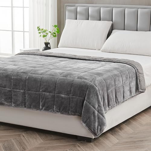 Topblan Sherpa Fleece Weighted Blanket for Adults, 15lbs 48 x 72 Twin Size - Image 2
