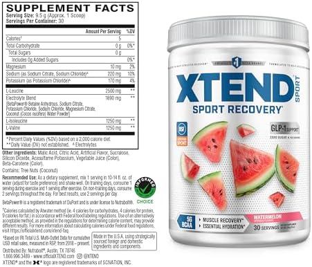 Xtend Sport BCAA Powder for Recovery, Watermelon, 30 Servings - Image 2