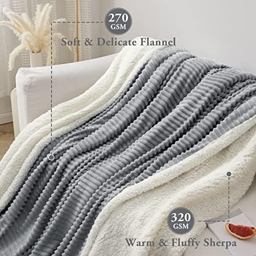 LBRO2M Sherpa Fleece Bed Blanket Super Soft Plush Warm Throw King 90"X104" - Image 3