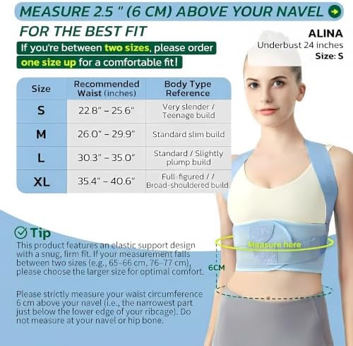 AOFIT Posture Corrector for Women, Lightweight Back Brace Blue S - Image 6