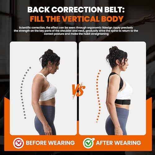 Posture Corrector for Men and Women, Breathable Back Brace, Lumbar Support, Super Lightweight Posture, Neck, Shoulders and Back, Straight Shoulders (Medium) - Image 2