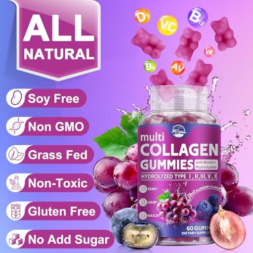 Nature's live Multi Collagen Peptides Gummies, Type I, II, III, V, X - Image 7