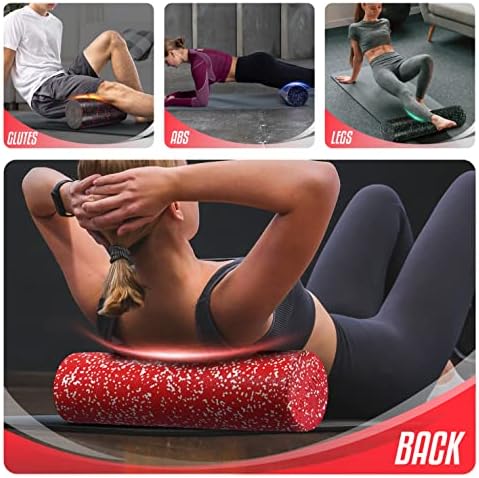 Yes4All High-Density EPP Round Back Roller Foam, Exercise Foam Roller for Yoga, & Pilates, Multiple Sizes and Colours, Red Snow - 24 inches - Image 5