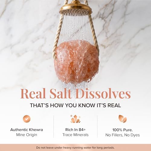 UMAID Himalayan Pink Salt Rock for Shower & Bath – Salt Buddy® 4 lb Hanging Mineral Stone for Spa-Inspired Relaxation, Self-Care & Bath Soaks, Unique Wellness & Home Spa Gifts for Men & Women - Image 4
