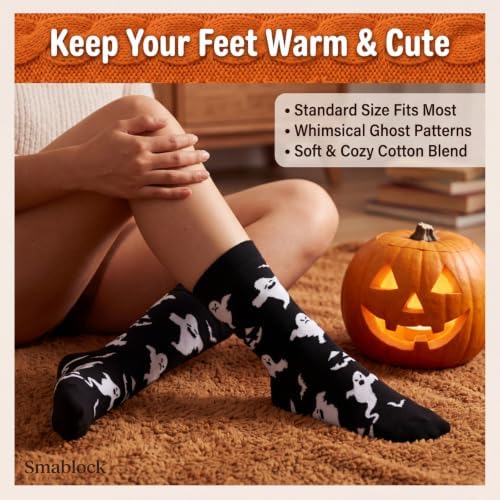 HunnmingRe 3 Pcs Black Halloween Ghost Gift with Throw Blanket Tumbler Sock - Image 4