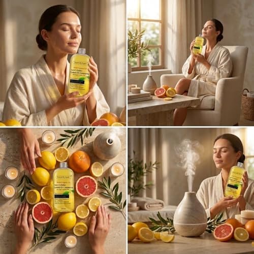 Essentially KateS Lemon (D-Limonene) Massage Lotion Body Oil Multi-Purpose Oil 8 Fl Oz - Cellulite Massage, After-Shower Moisturizer, Hair Scalp Conditioning, and Nail & Cuticles Nourishing - Image 4