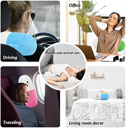 Sexysamba Pill Pillow Neck Roll Pillow Cute Preppy Room Decor Chill Pillows with Washable Cover, Funny Aesthetic Trendy Gift Throw Pillows for College Dorm Teenager Y2K Teacher Doctor Nurse (Pink, M) - Image 5