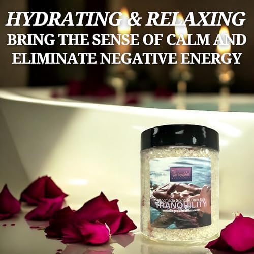 Tranquility Bath Salts – Dead Sea Salt Bath Soak for Relaxation, Calm, Spiritual Cleansing & Ritual Use 12oz - Image 3
