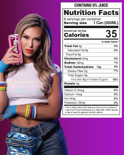 Huzzy Smart Sips Non Alcoholic Drinks - Berry Banger Margarita Inspired Beverage, Alcohol Free Functional Cocktails - Low Calorie, Low Carb, No Refined Sugar, Caffeine & Artificial Colors - 4 Pack - Image 2