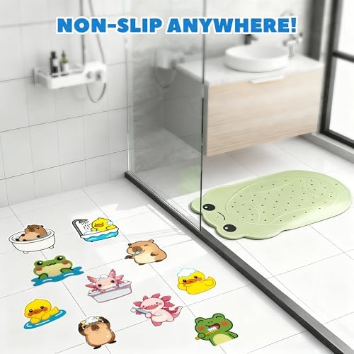 UNEEDE Kids Bathtub Mat Non Slip with 17PCS Bathtub Stickers for Toddlers - Image 6