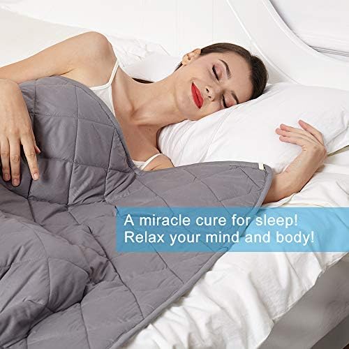 HYPNOSER Weighted Blanket for Adults, 15lbs 48"x72" Twin Size Dark Grey - Image 2