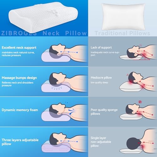 Pillow 16x24 inches - Bed Pillow for Sleeping, Bed Pillow for Back, Stomach, Side Sleepers - Image 6