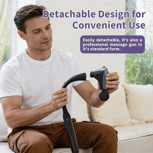 2-in-1 Detachable Muscle Massage Gun Deep Tissue with Extension Handle - Image 4